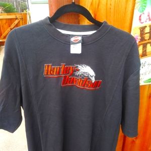 Harley Davidson Thermal Knit Embroidered T Shirt